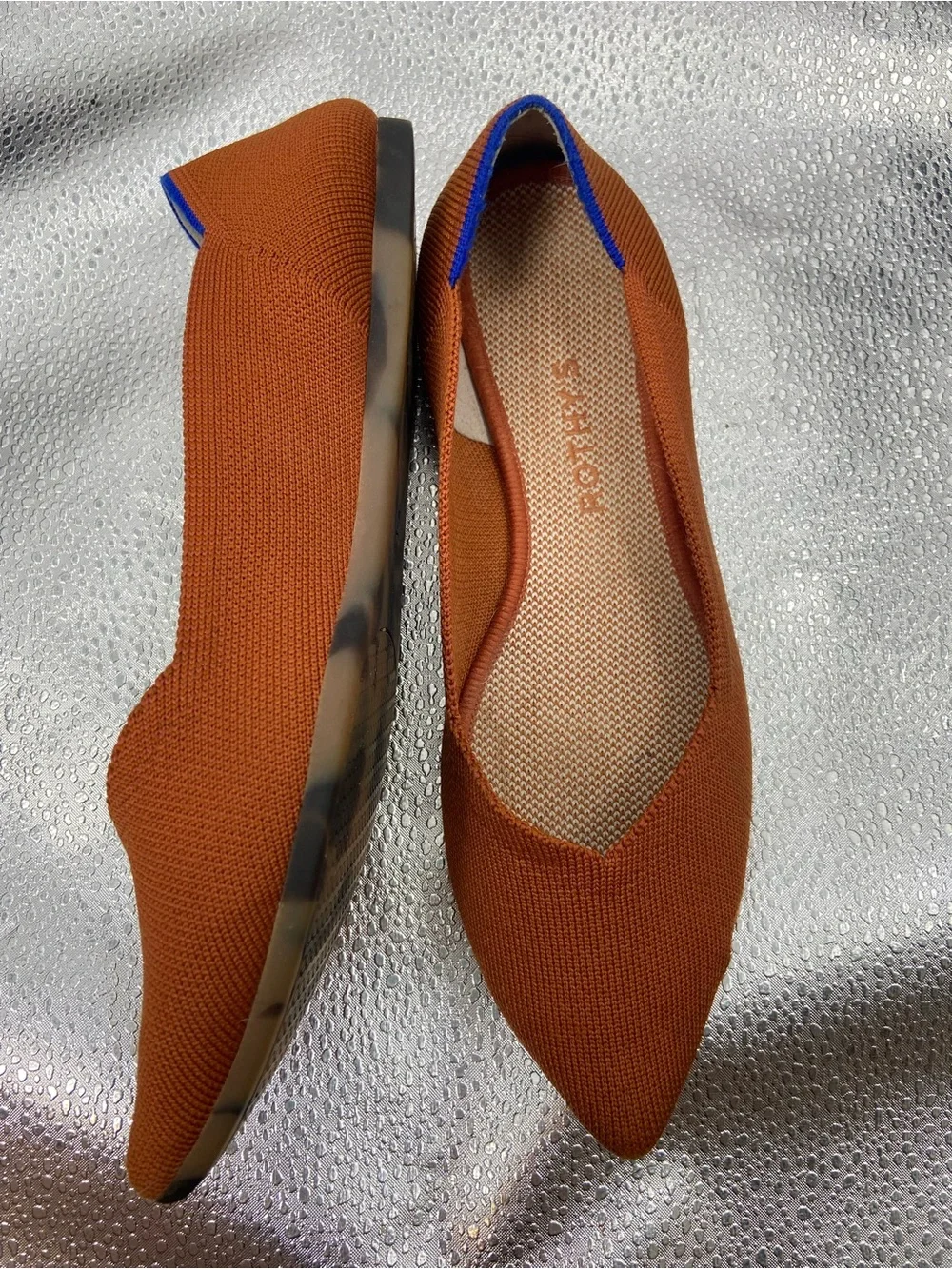 Rothy’s The Point Toe Ballet Flat Fawn Orange 9